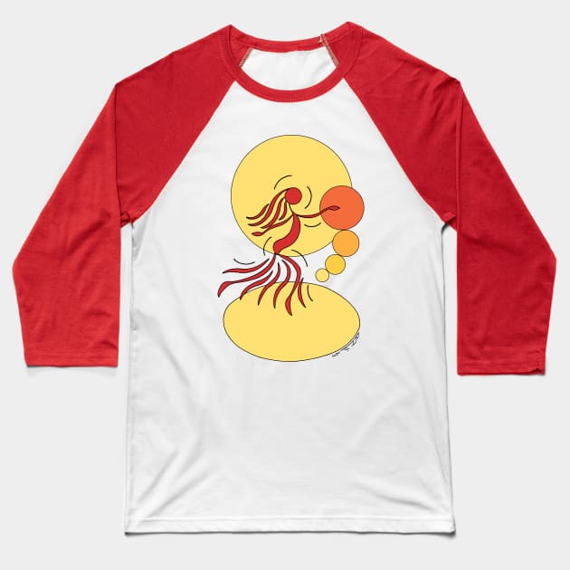 Abstract Dancer Baseball T-Shirt by AzureLionProductions